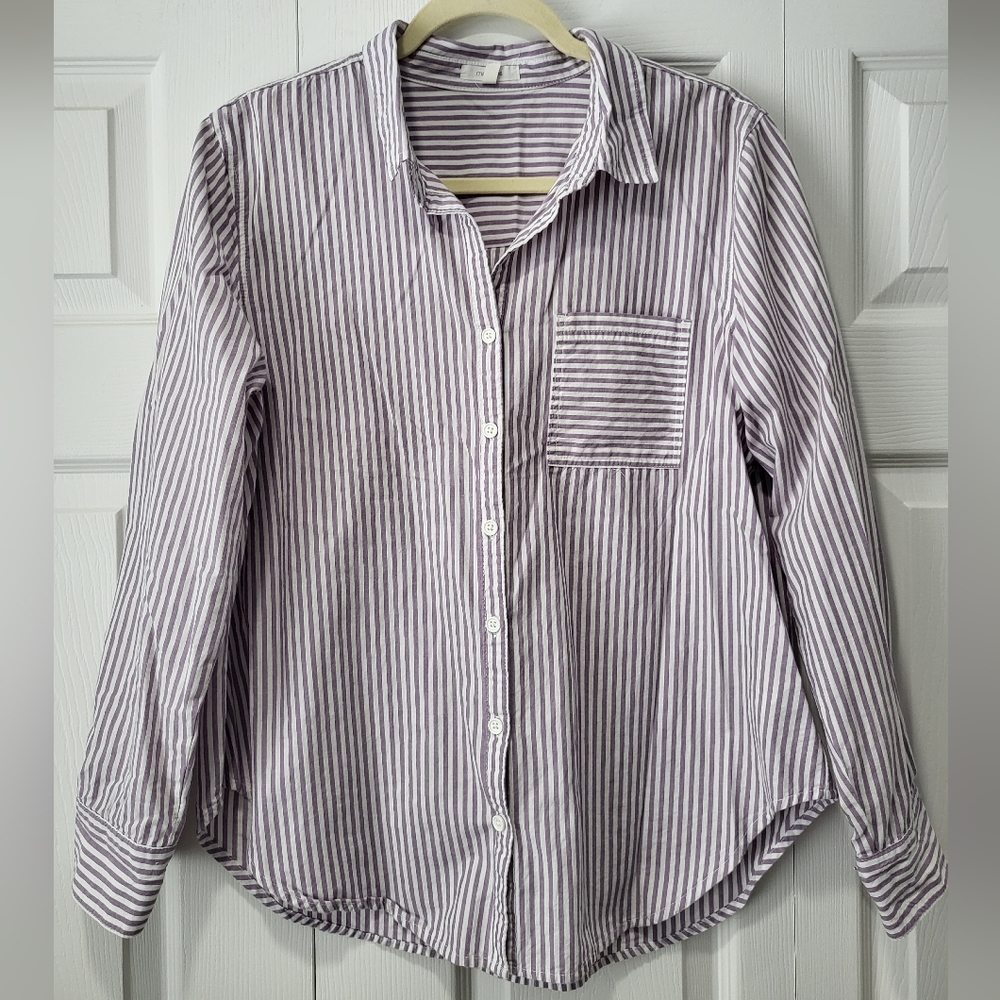 Maurices cotton striped shirt, Size M